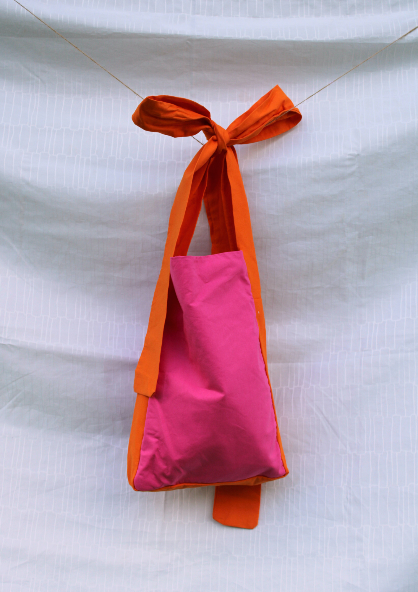 Baumwolle. Tote. Orange/Pink.