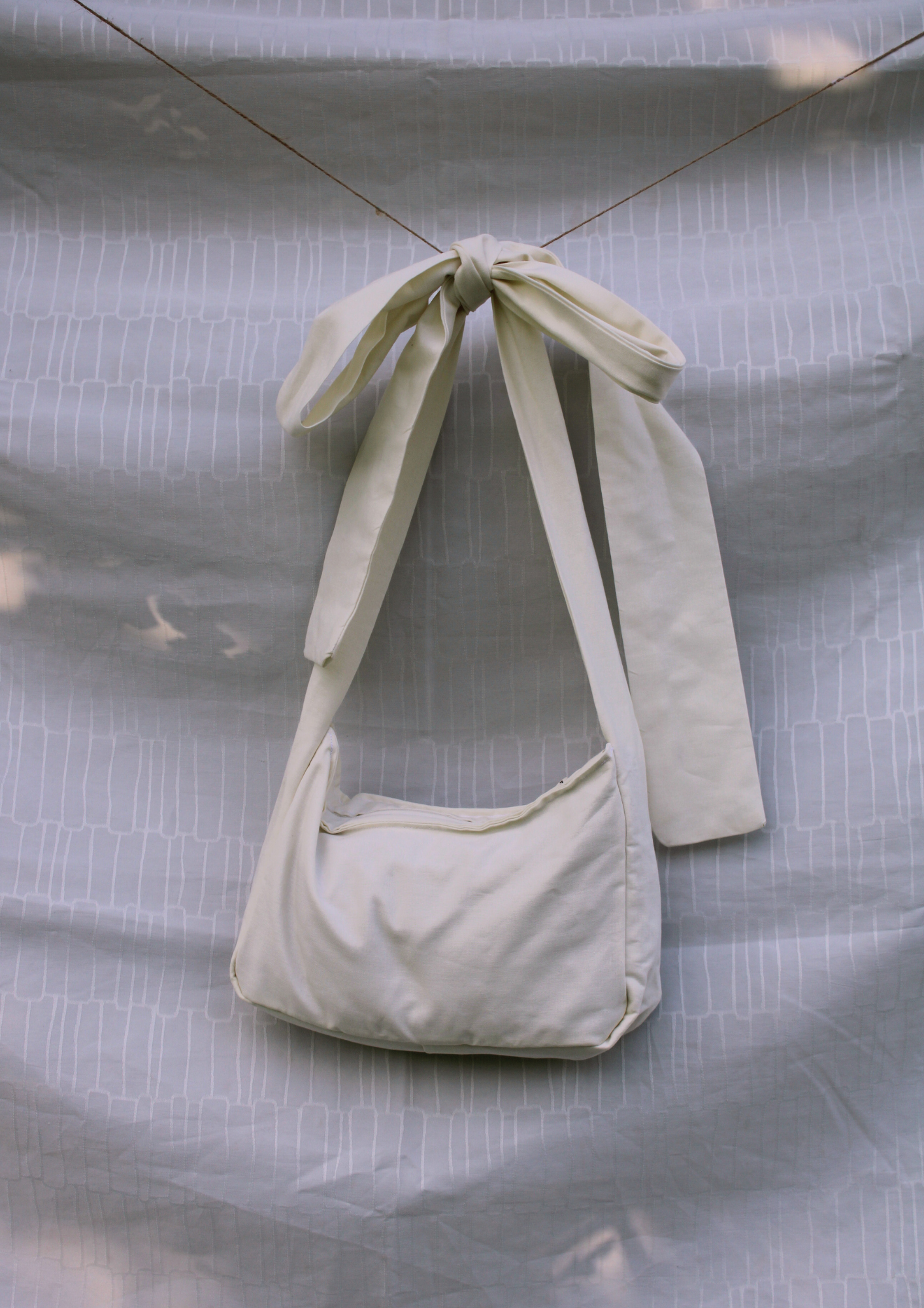 Baumwolle. Bow. Creme.
