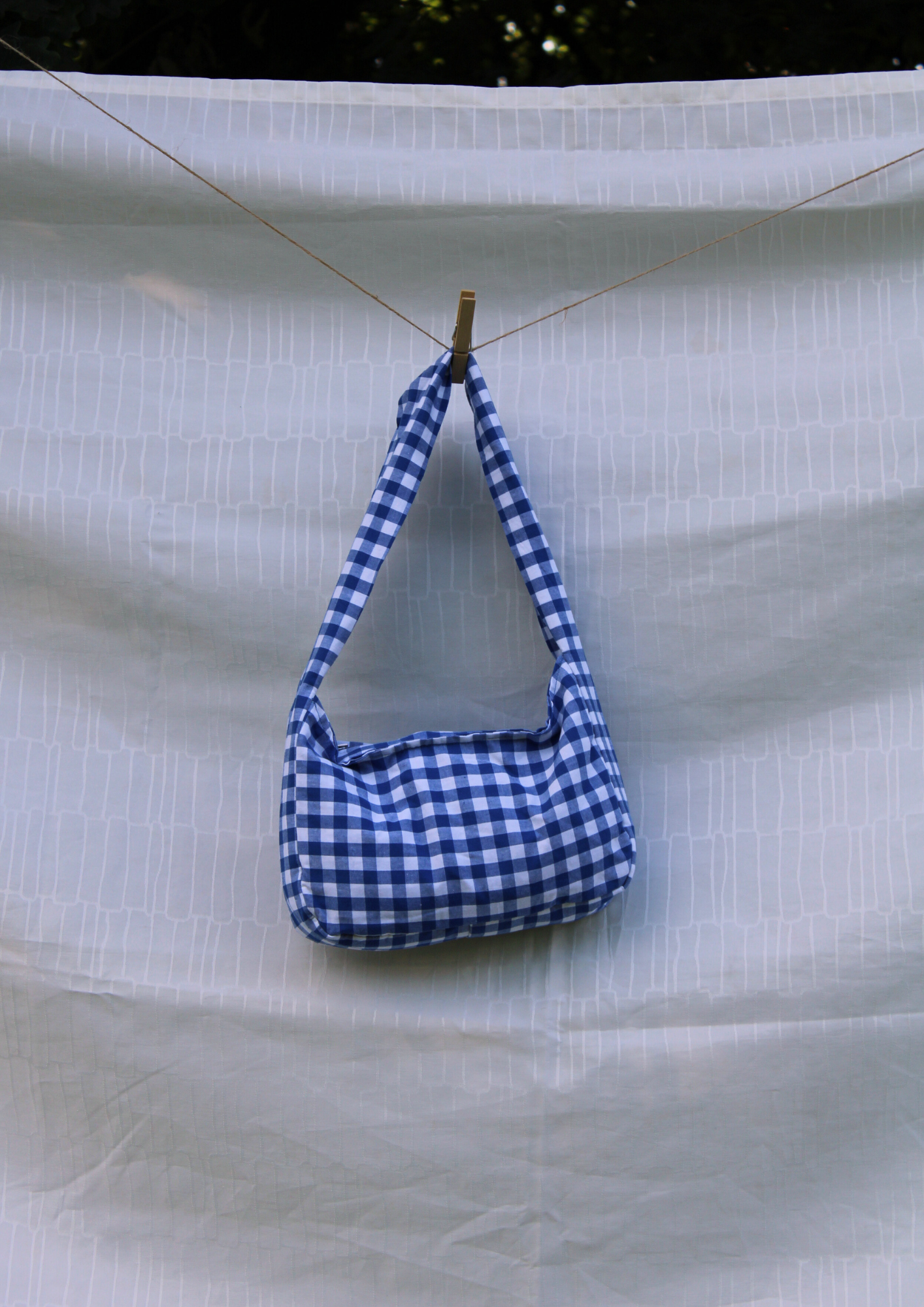 Baumwolle. Small. Blau kariert.