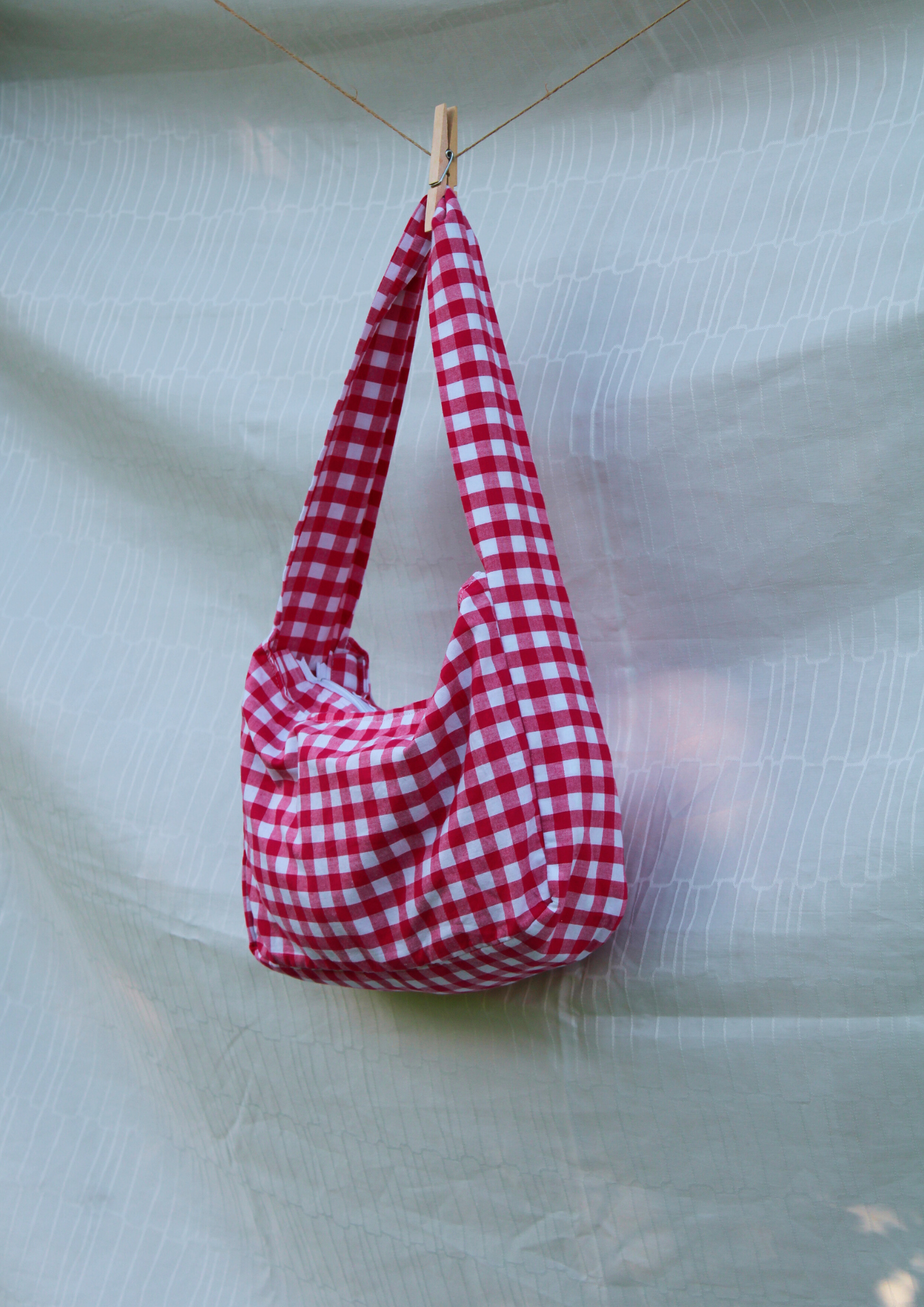 Baumwolle. Medium. Pink kariert.