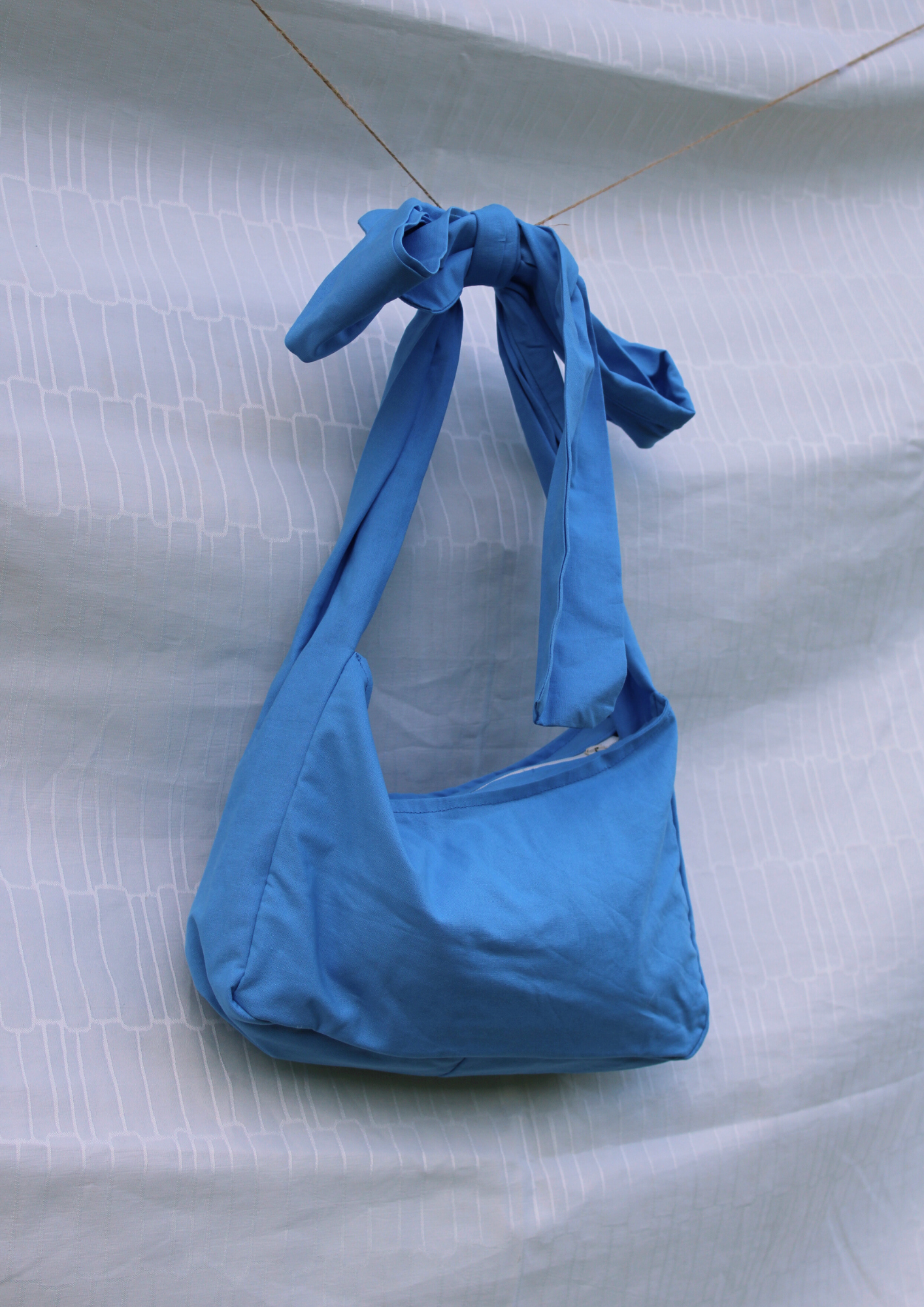 Baumwolle. Bow. Blau.