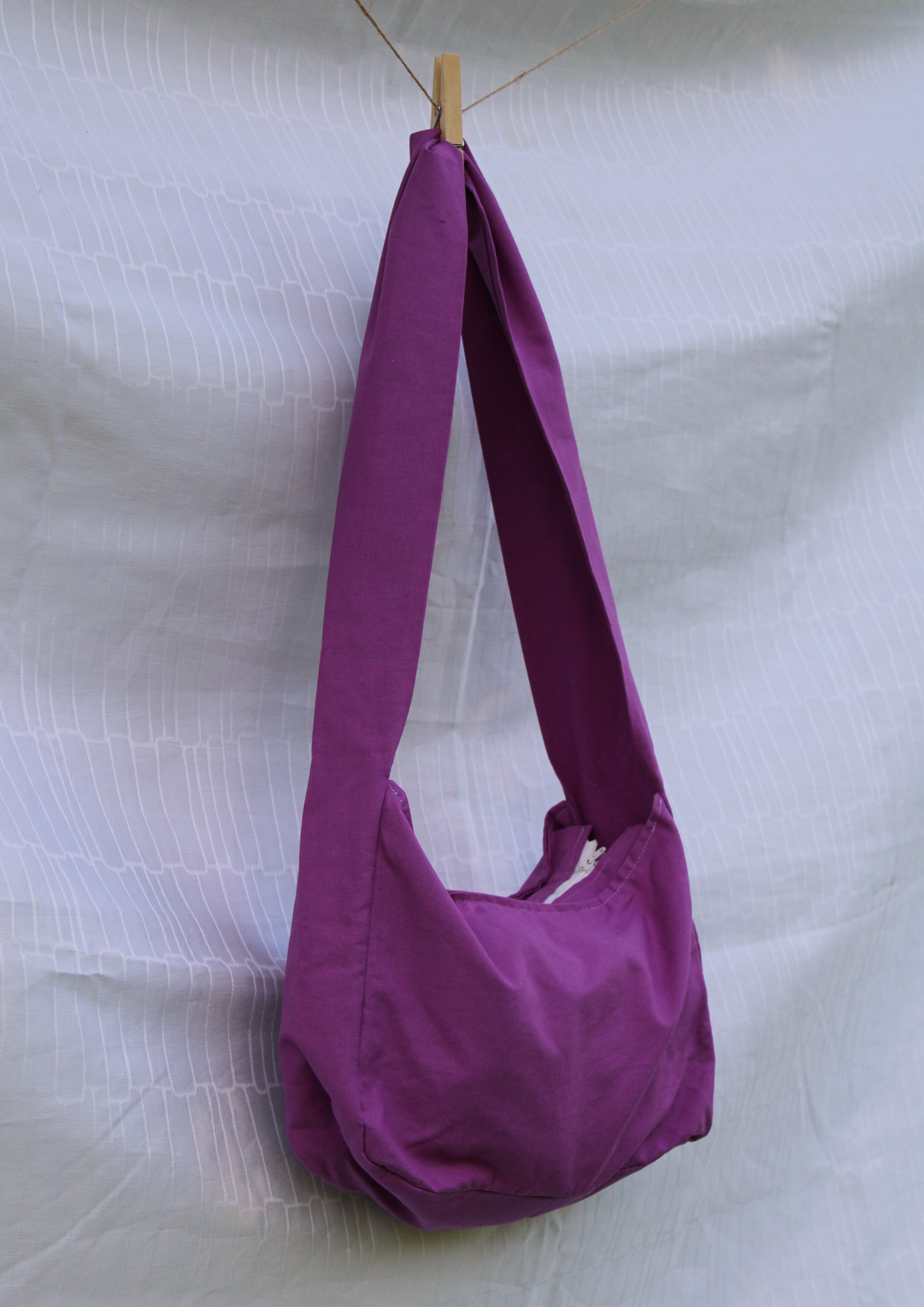 Baumwolle. Crossbody Short. Lila.