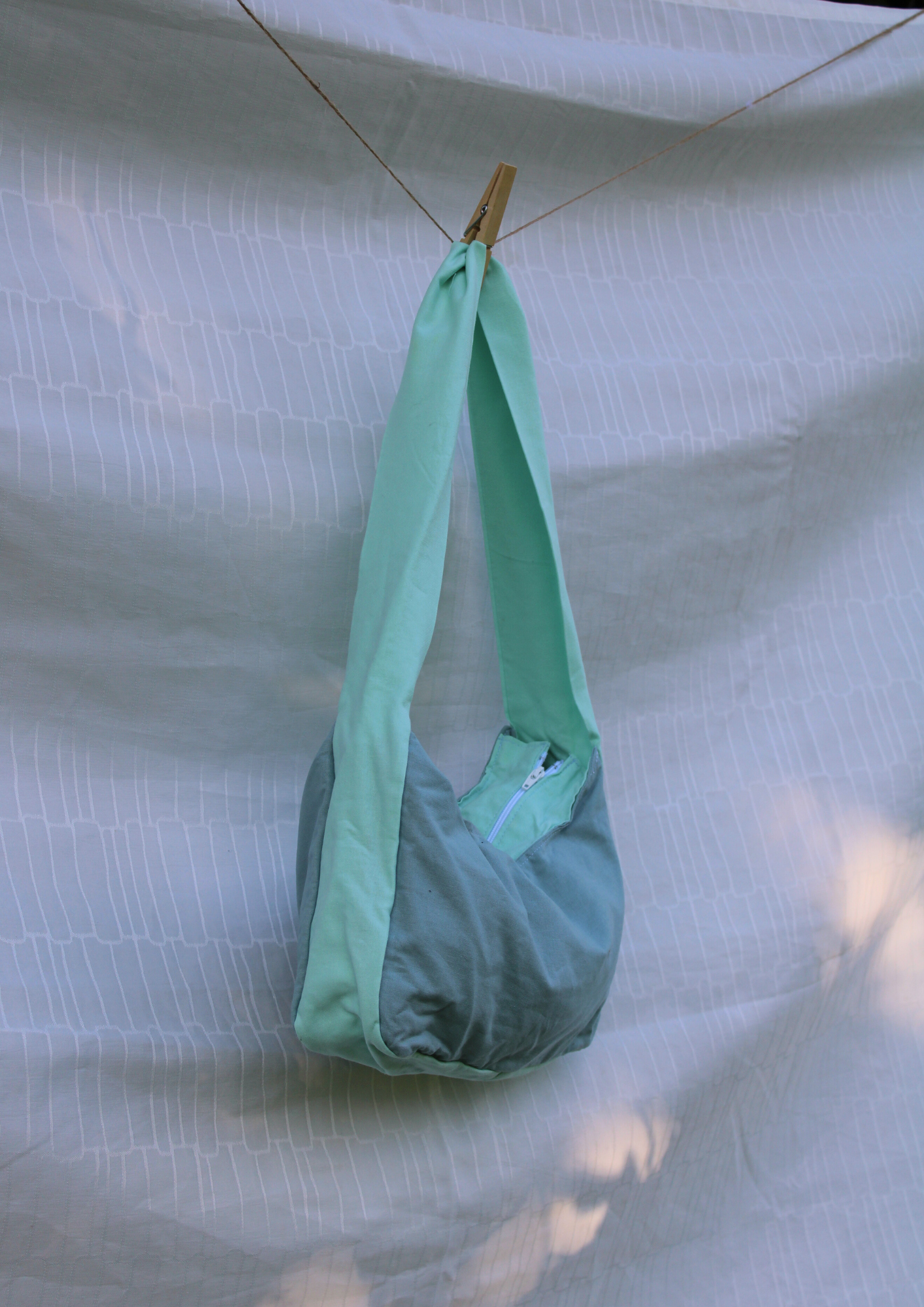 Baumwolle. Medium. Mint/Grau.