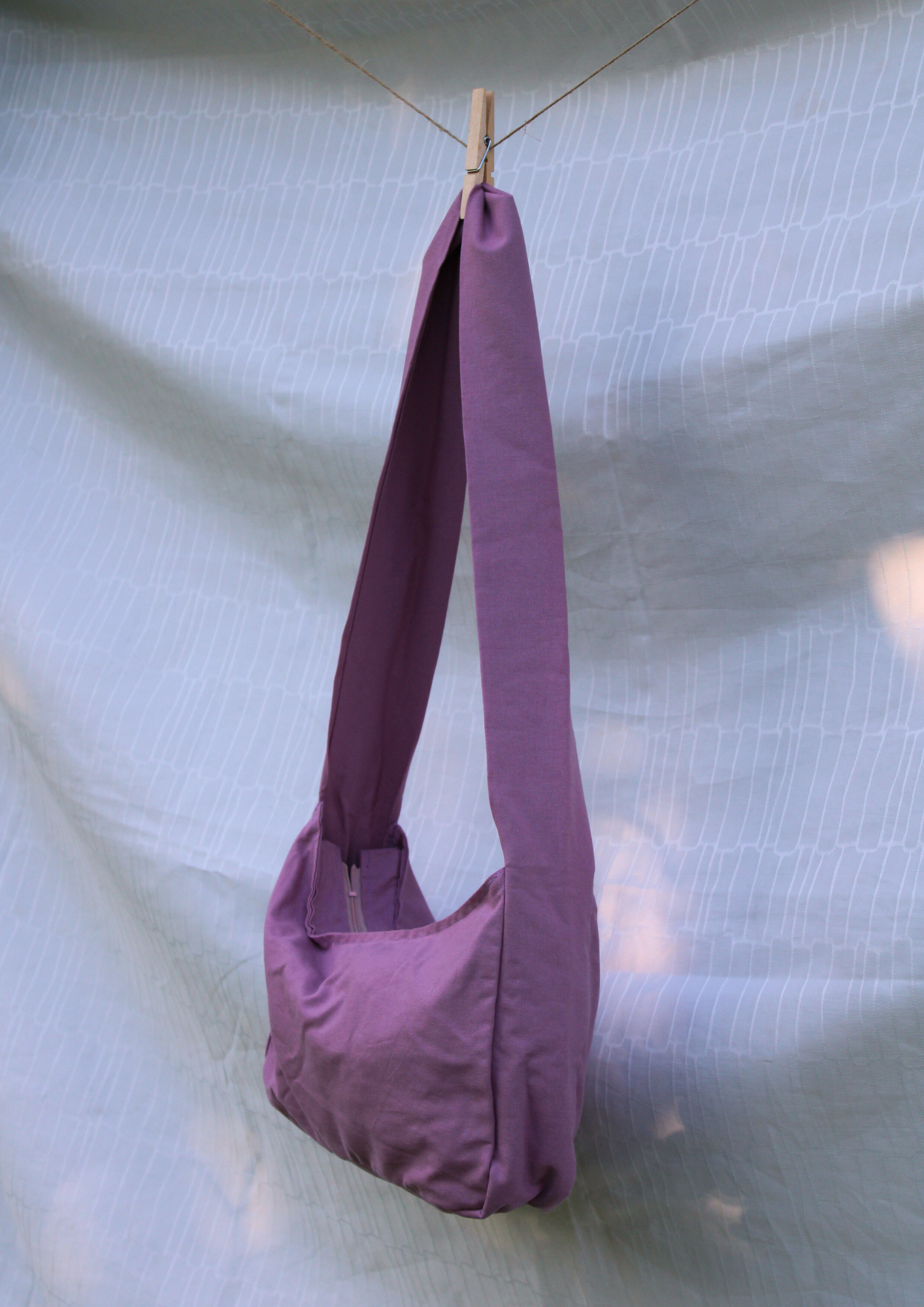 Baumwolle. Crossbody Short. Altrosa.