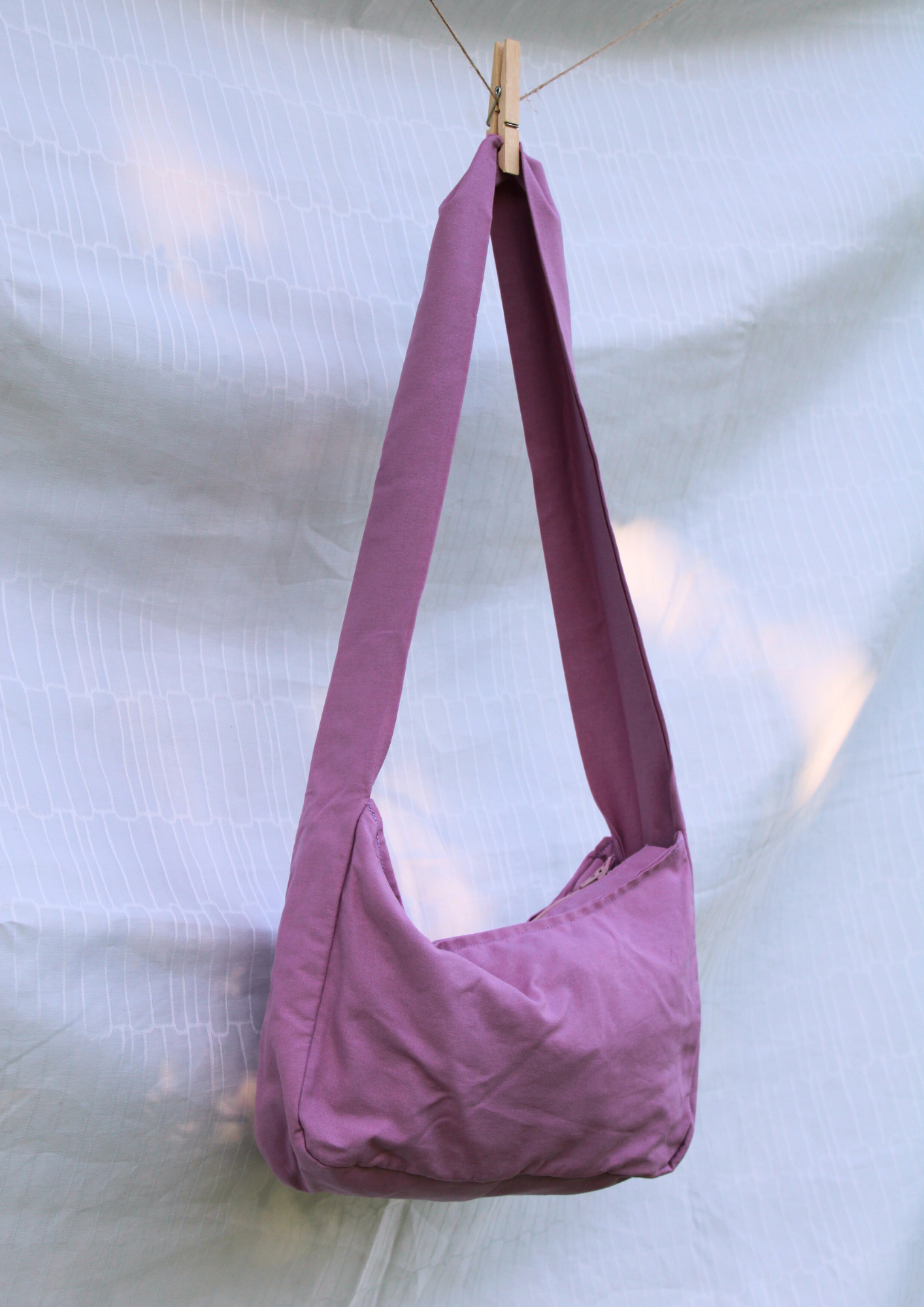 Baumwolle. Crossbody Short. Altrosa.