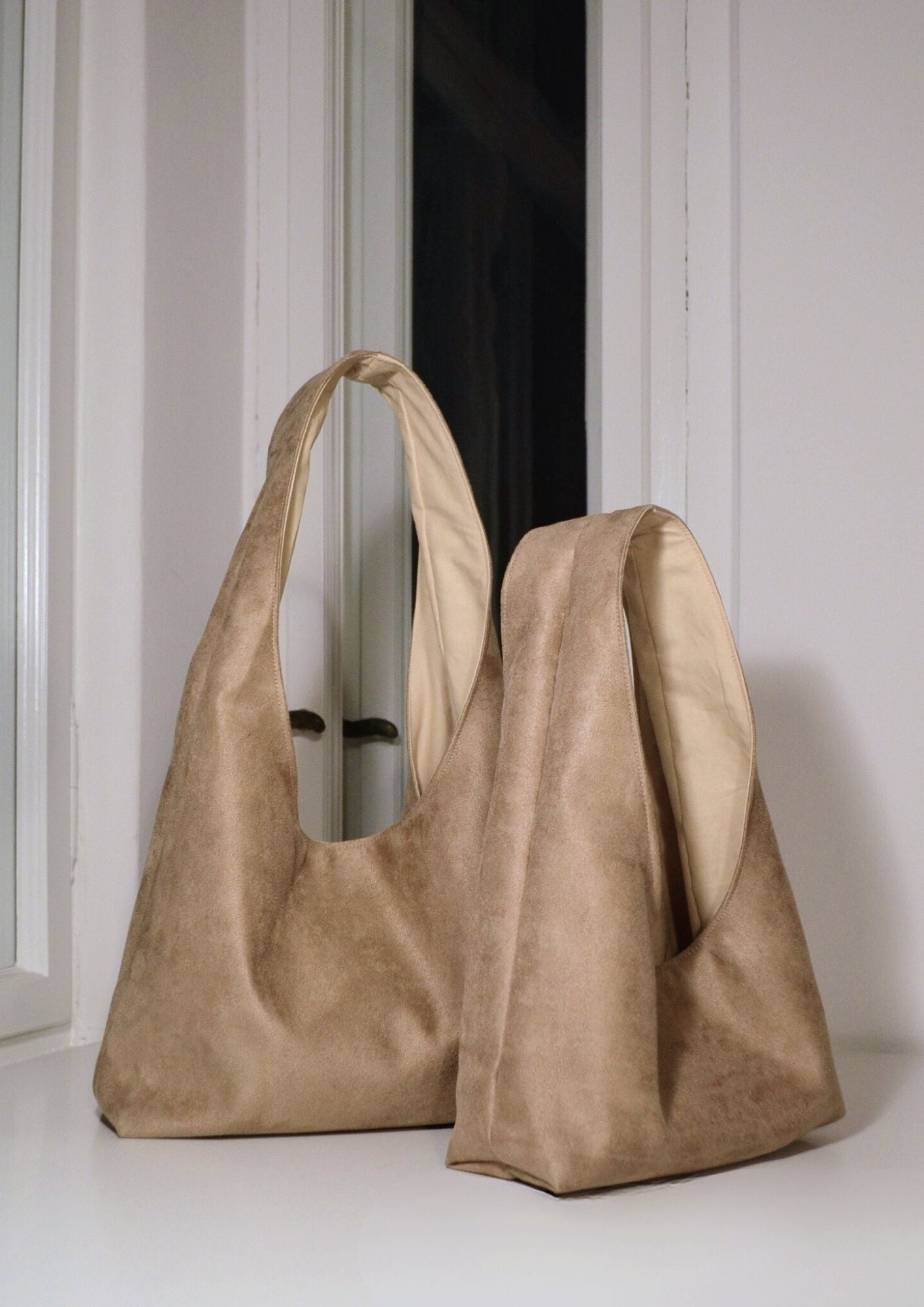 Wildlederimitat. Mini. Haselnuss.