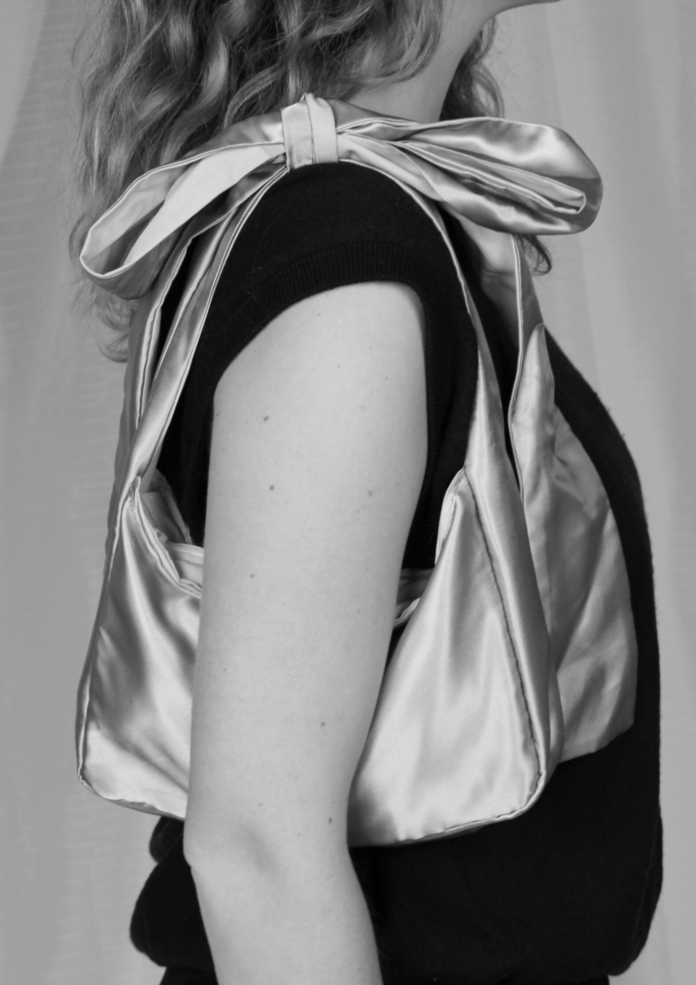 Satin. Bow.