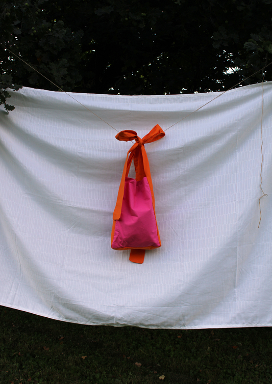 Baumwolle. Tote. Orange/Pink.
