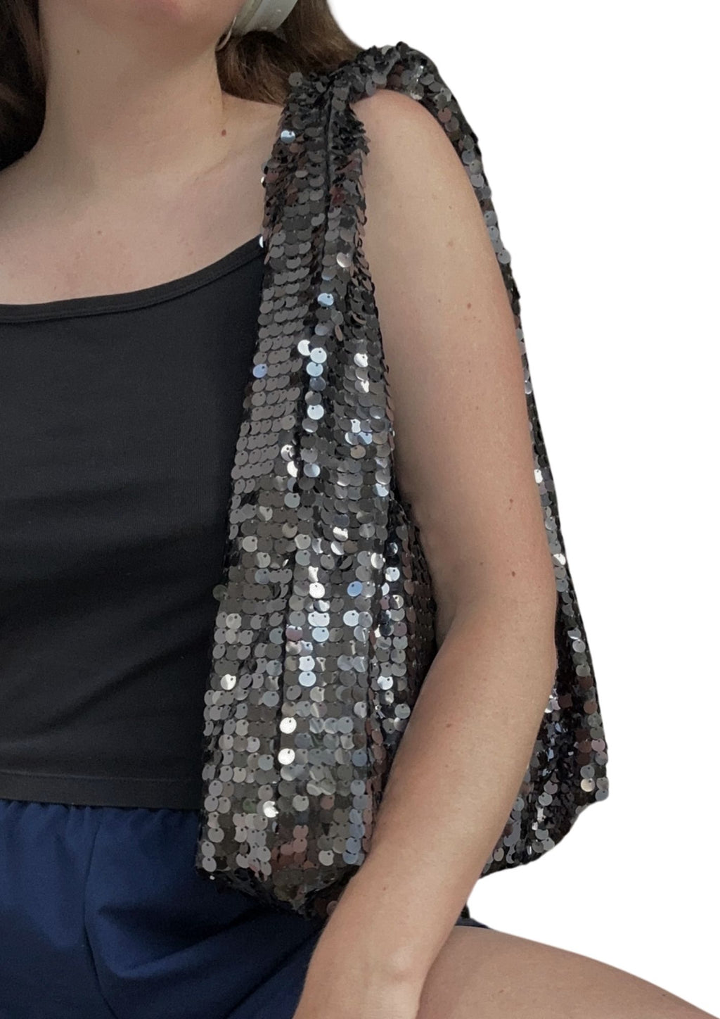 Sequins. Maxi. Grey.