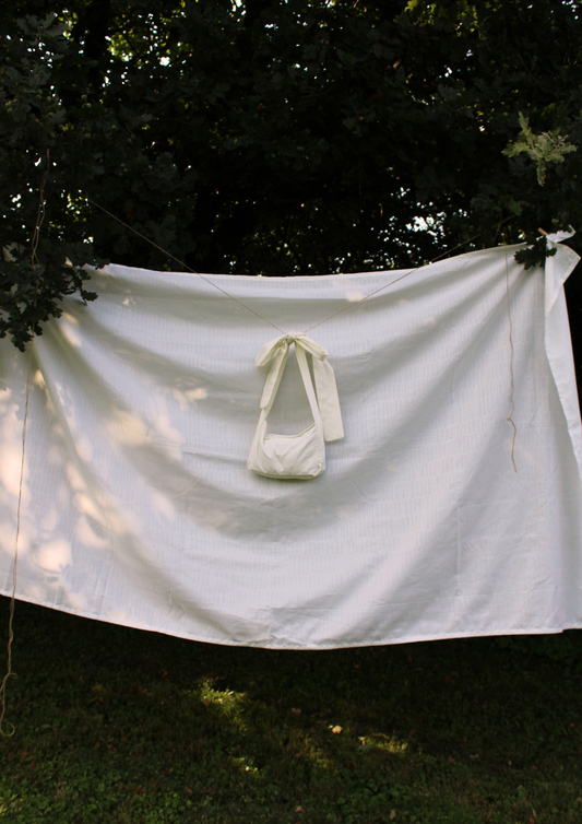 Baumwolle. Bow. Creme.