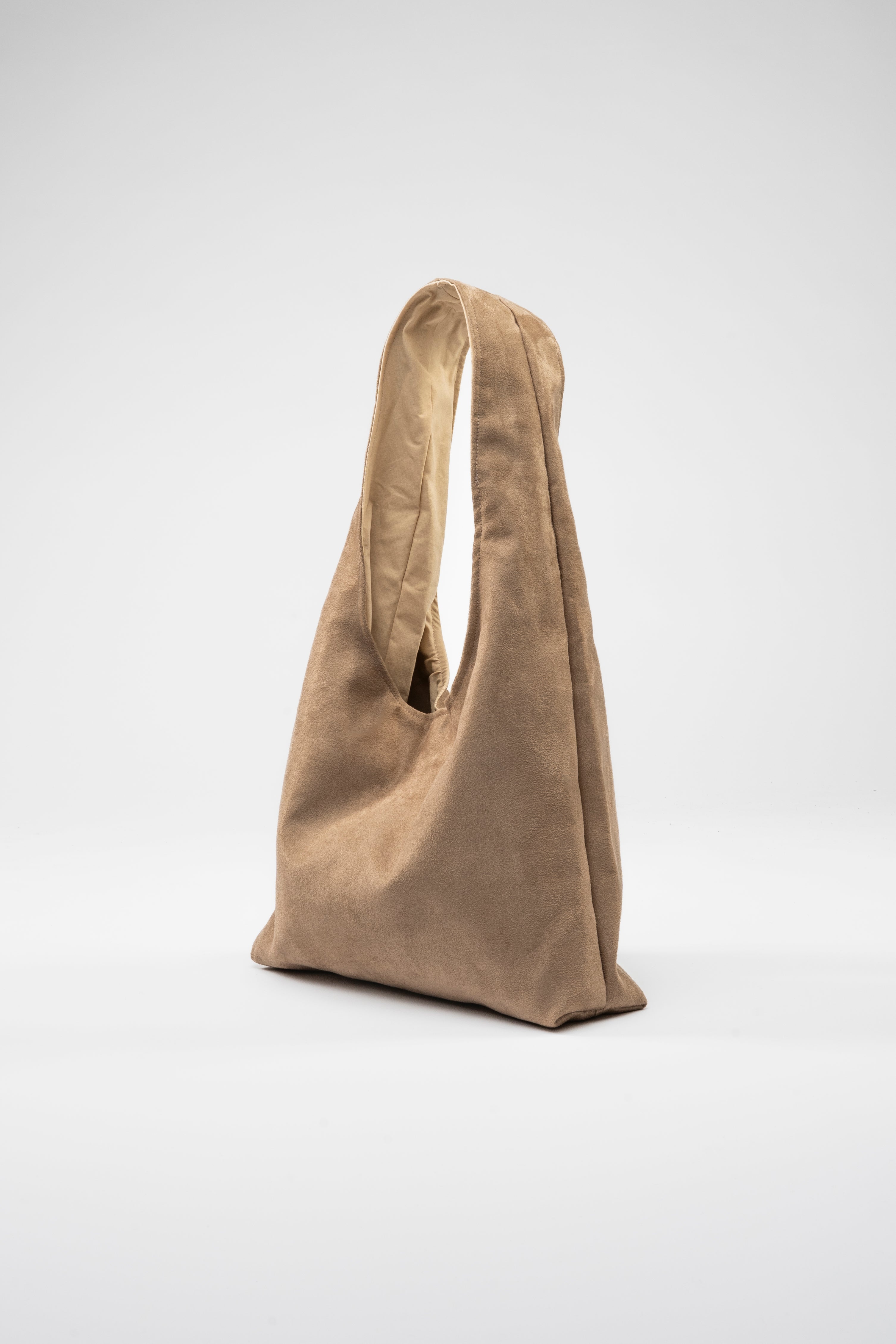Faux Suede. Maxi. Beige.