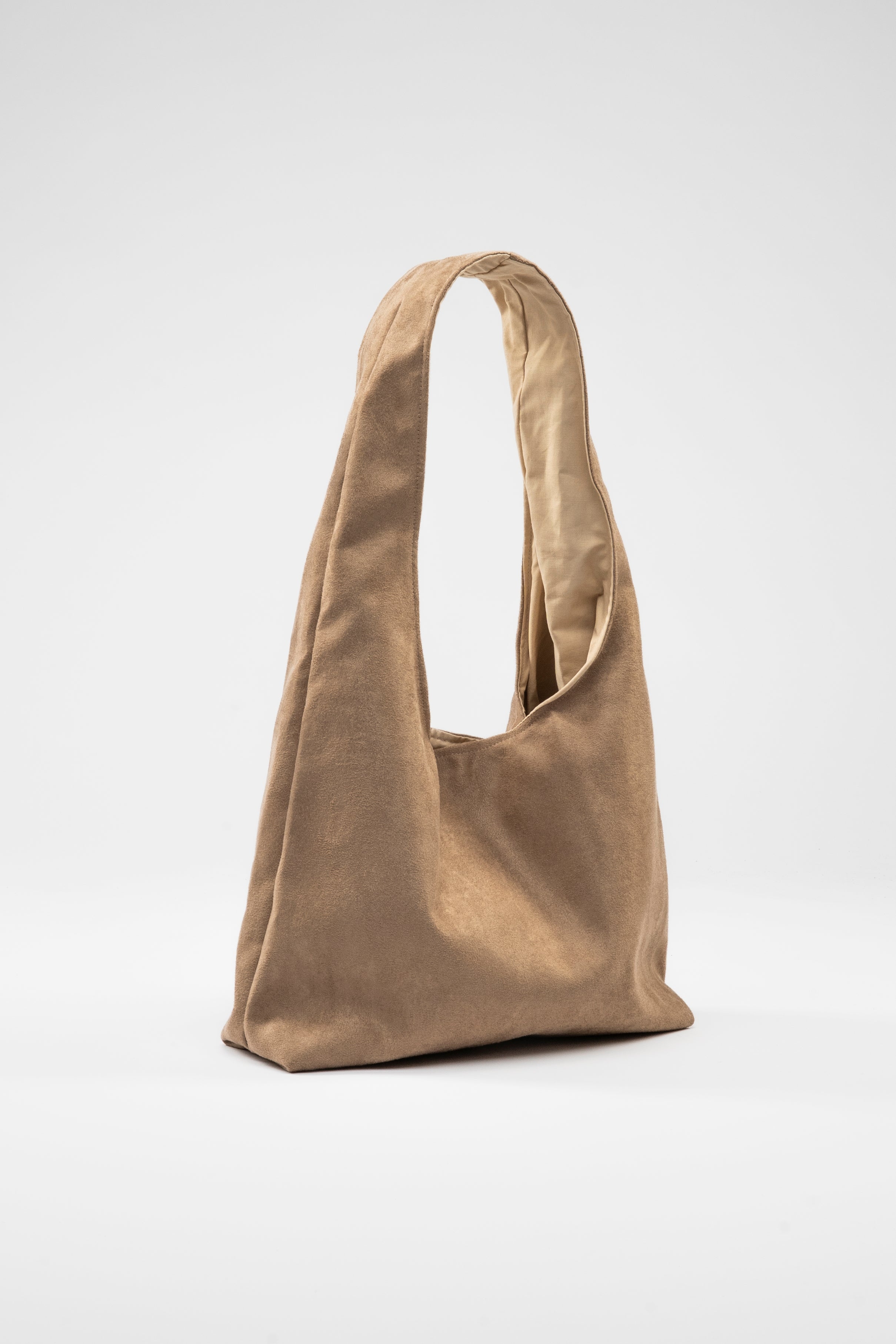 Faux Suede. Maxi. Beige.