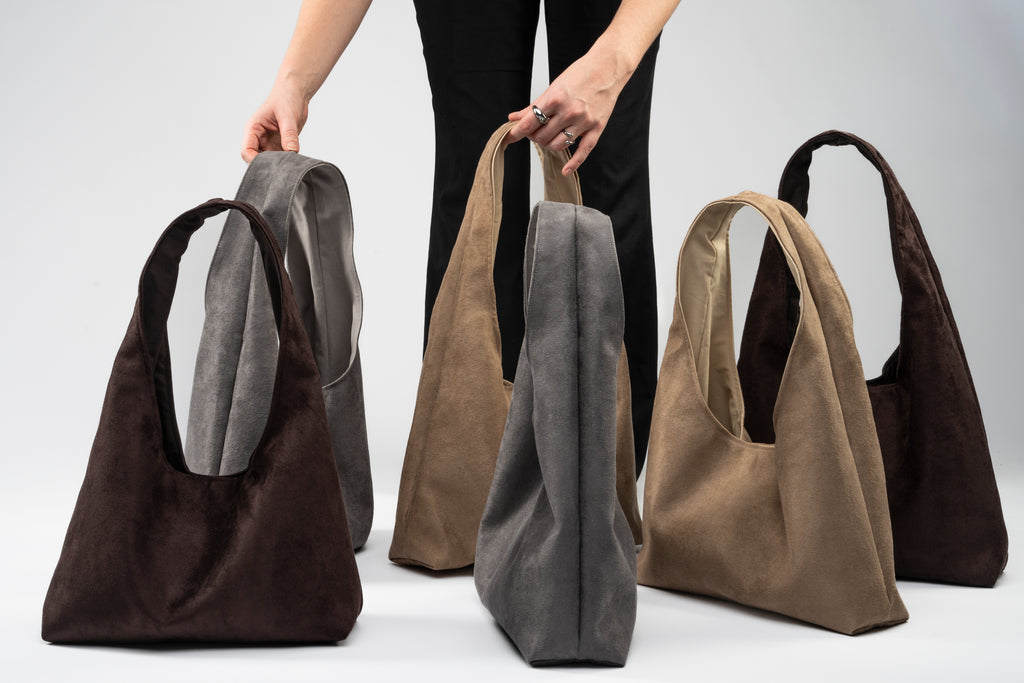 Faux Suede. Mini. Brown.