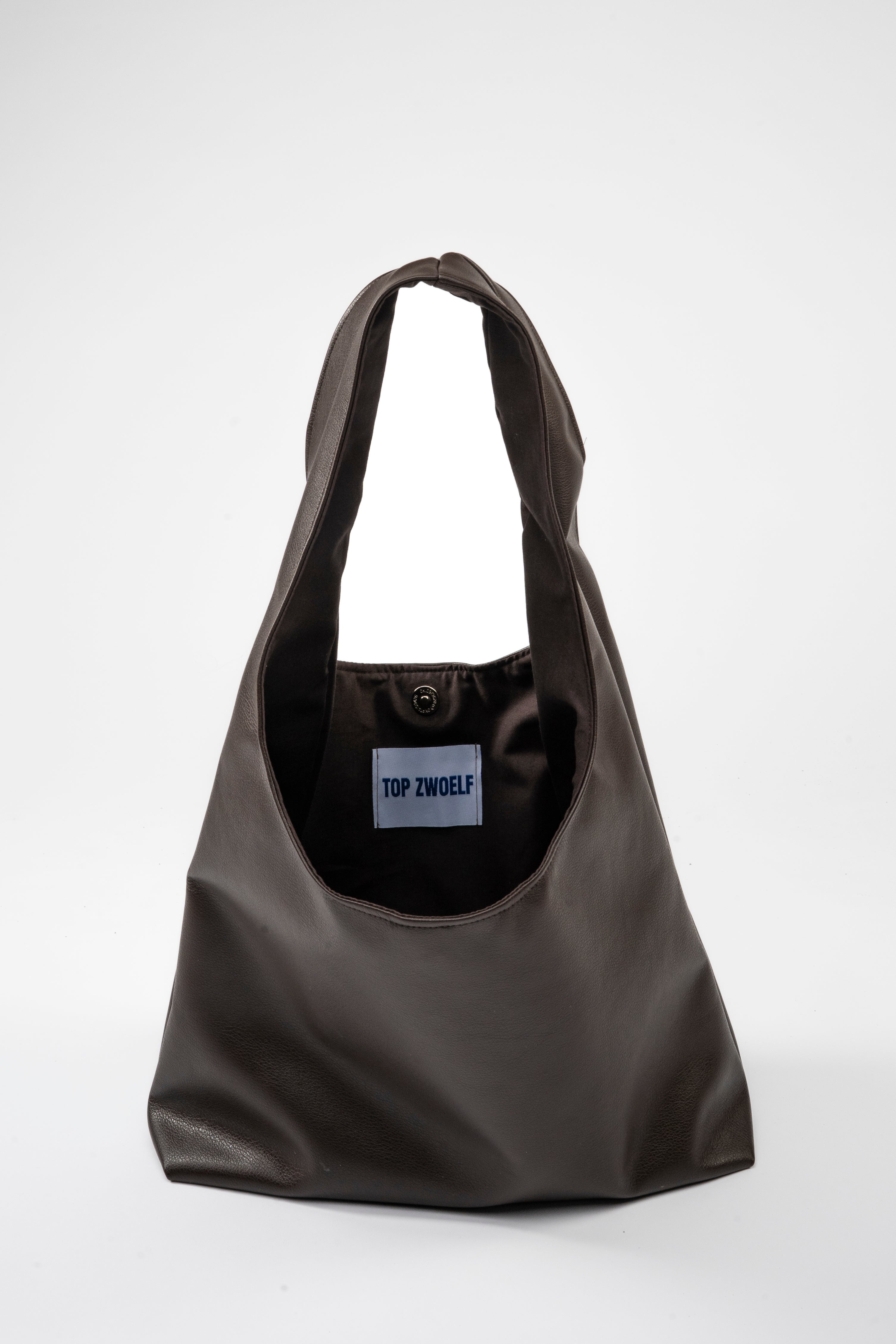 Faux Leather. Maxi. Brown.