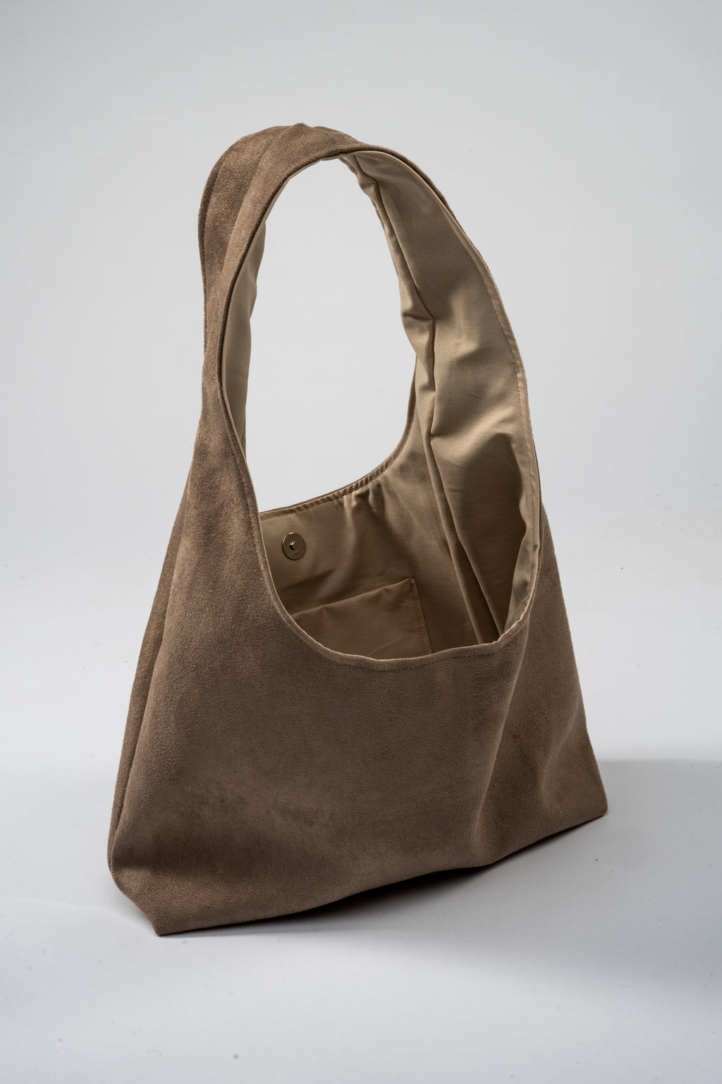 Faux Suede. Maxi. Beige.