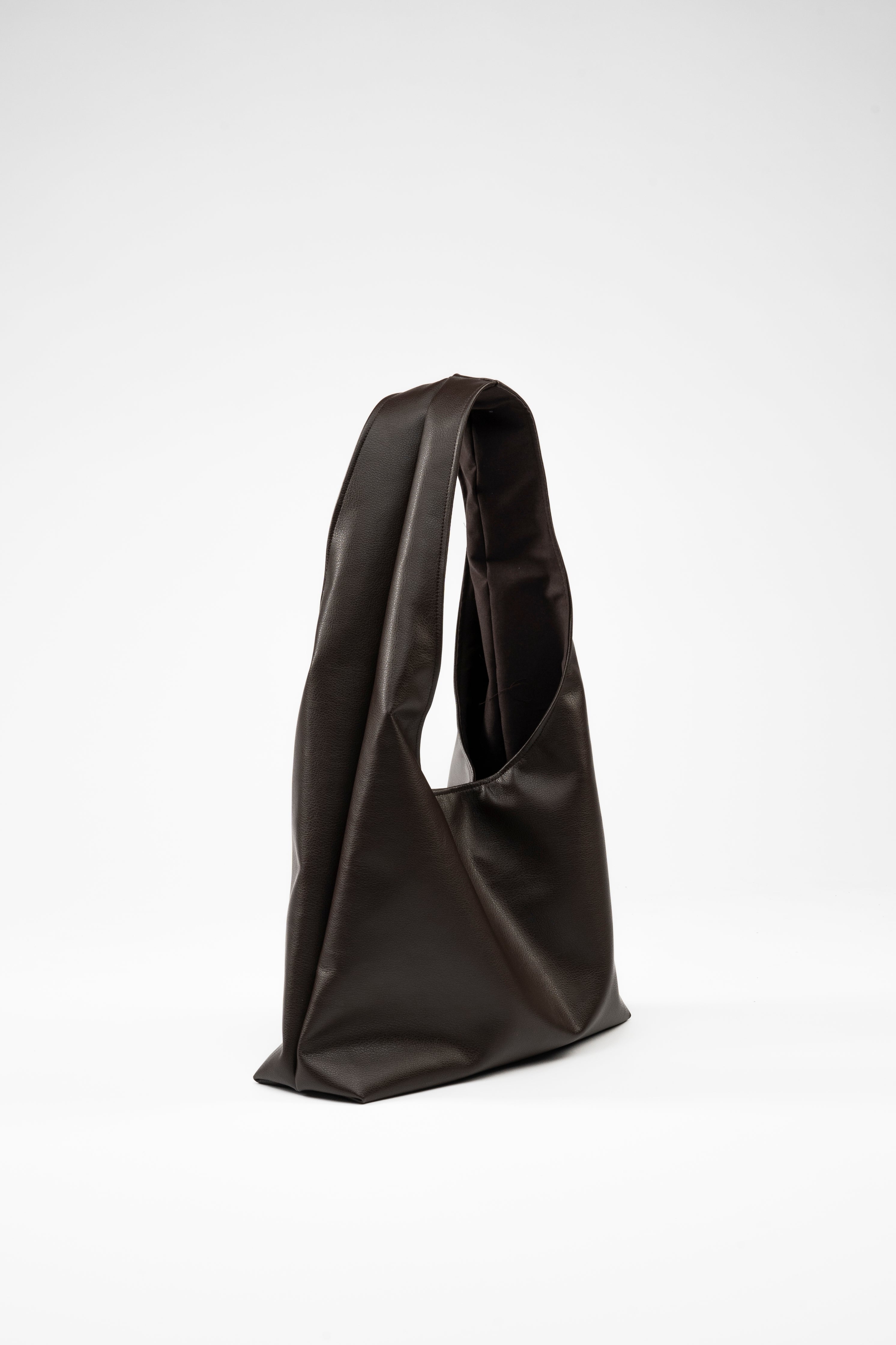 Faux Leather. Maxi. Brown.