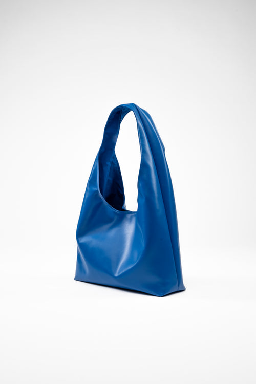 Faux Leather. Maxi. Blue.