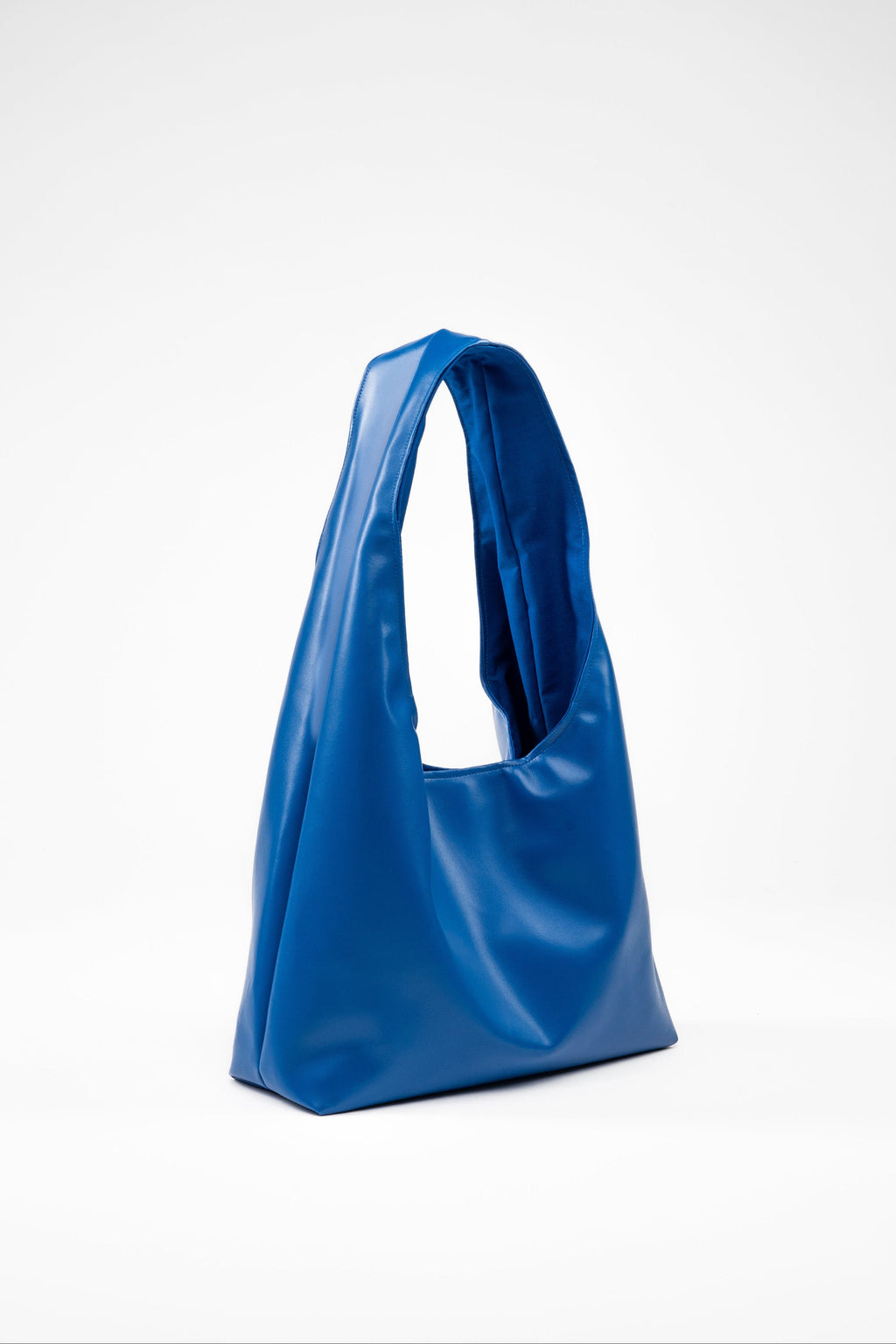 Faux Leather. Maxi. Blue.