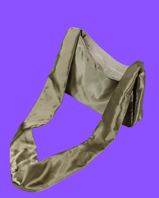 Crossbody Long. Satin. Gold.