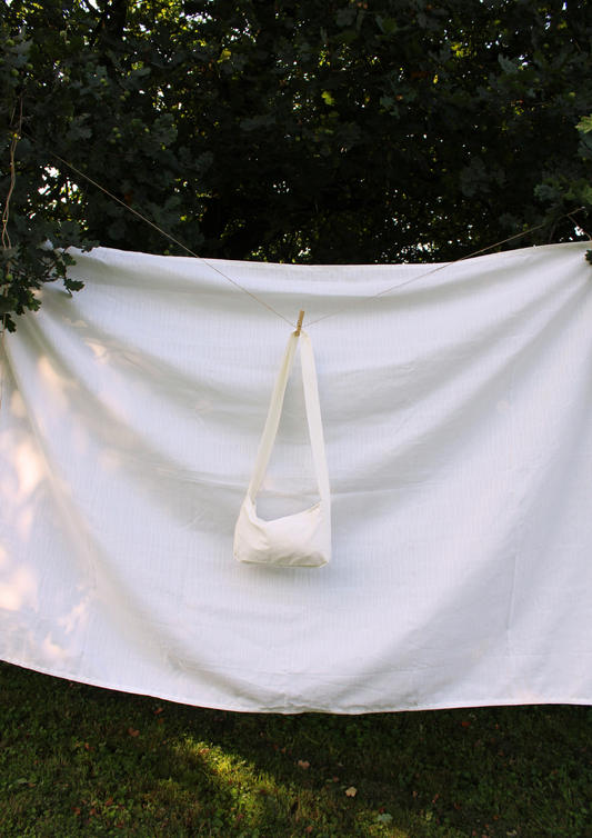 Baumwolle. Crossbody Long. Creme.
