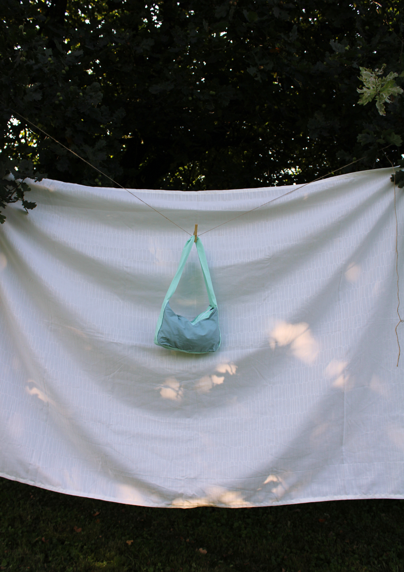 Baumwolle. Medium. Mint/Grau.