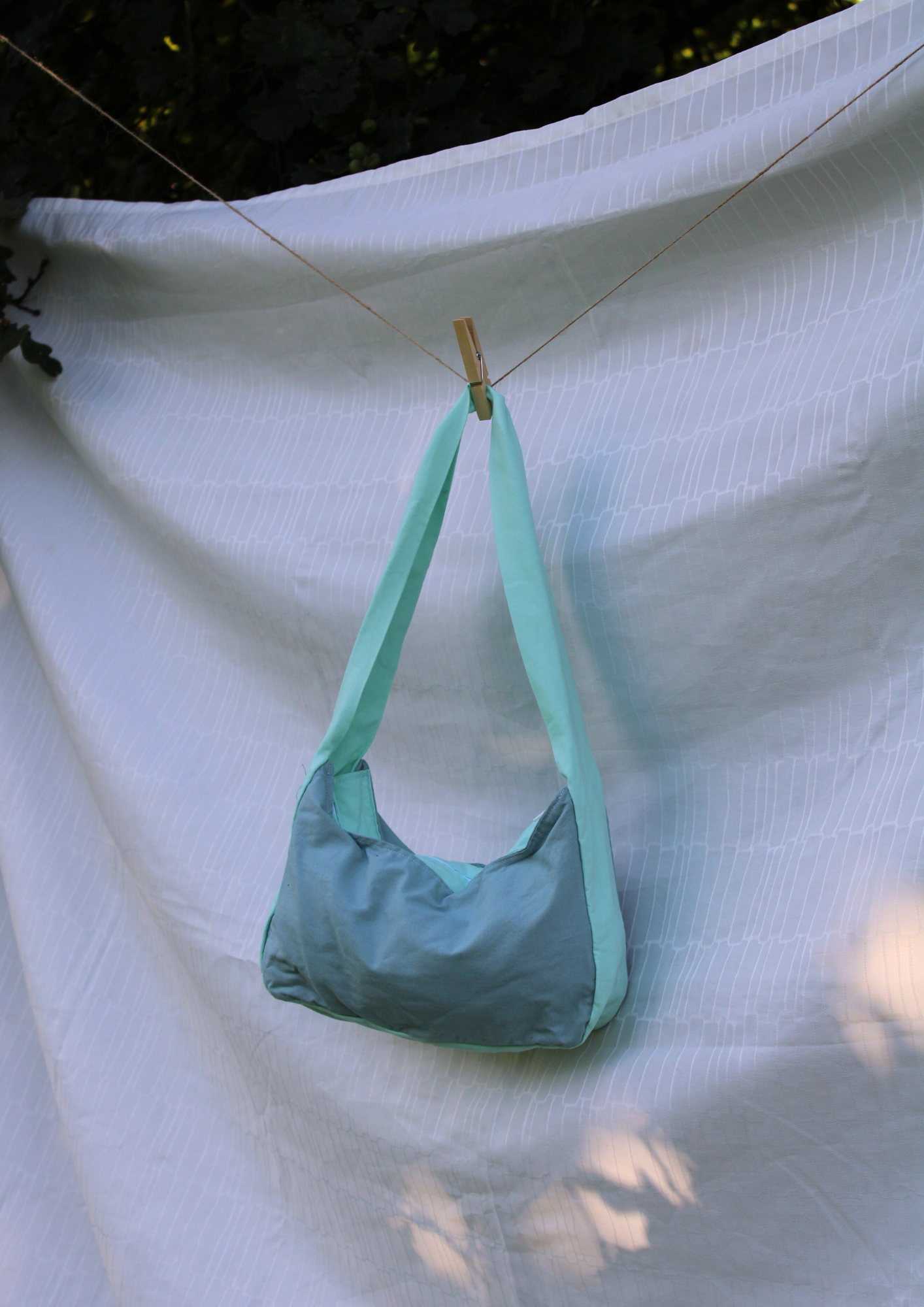 Baumwolle. Medium. Mint/Grau.