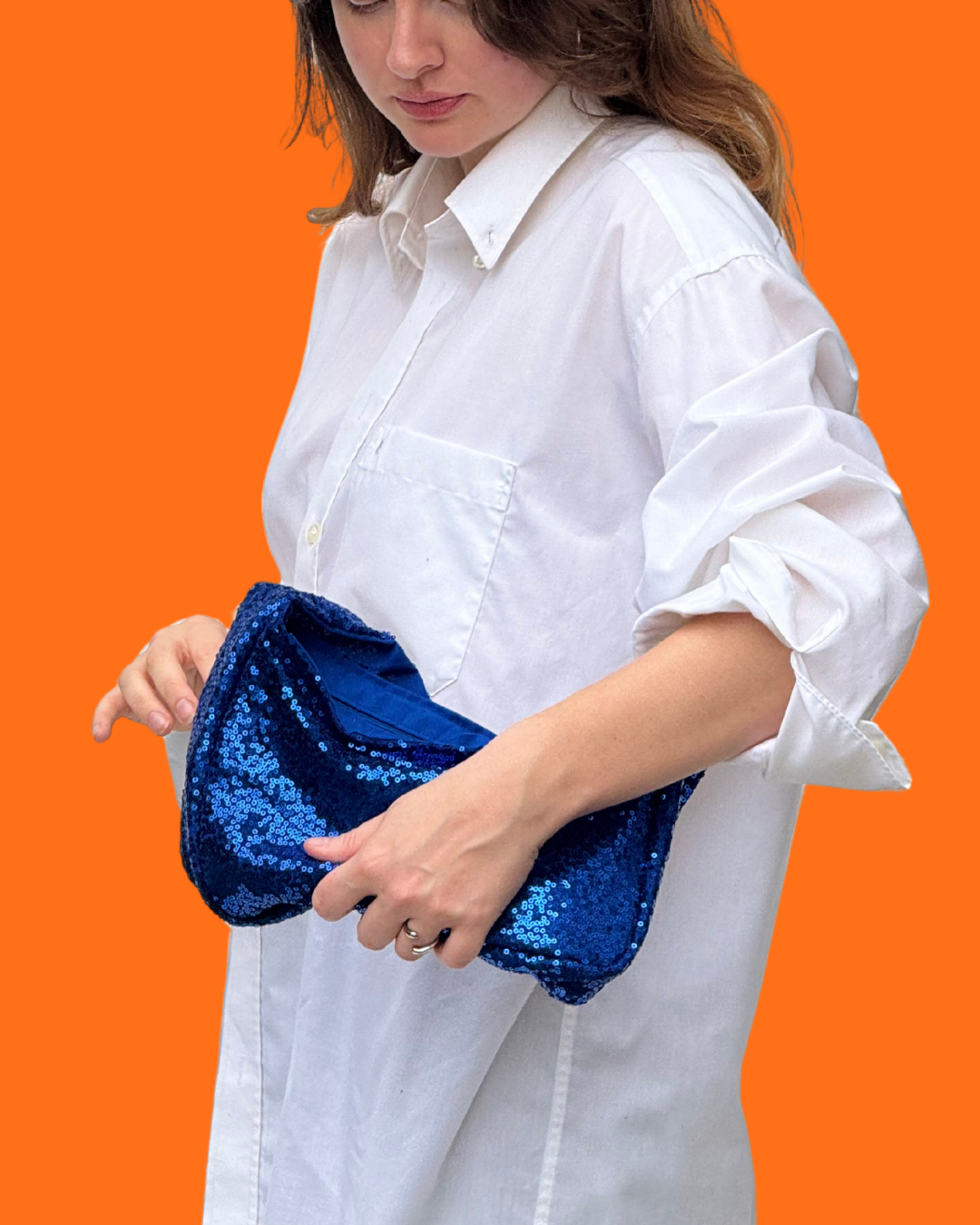 Pailetten. Medium. Blau.