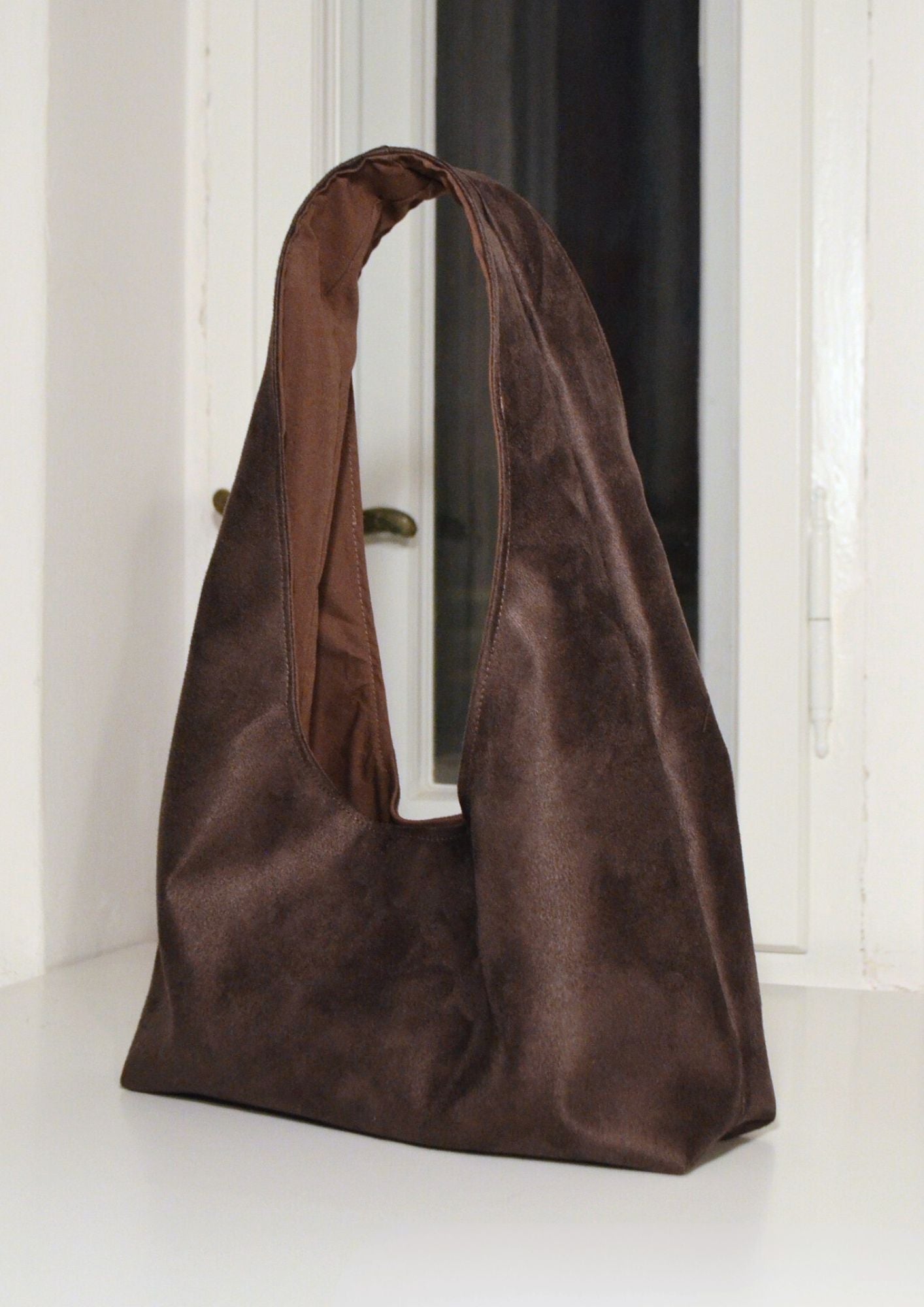 Wildlederimitat. Mini. Dunkelbraun.