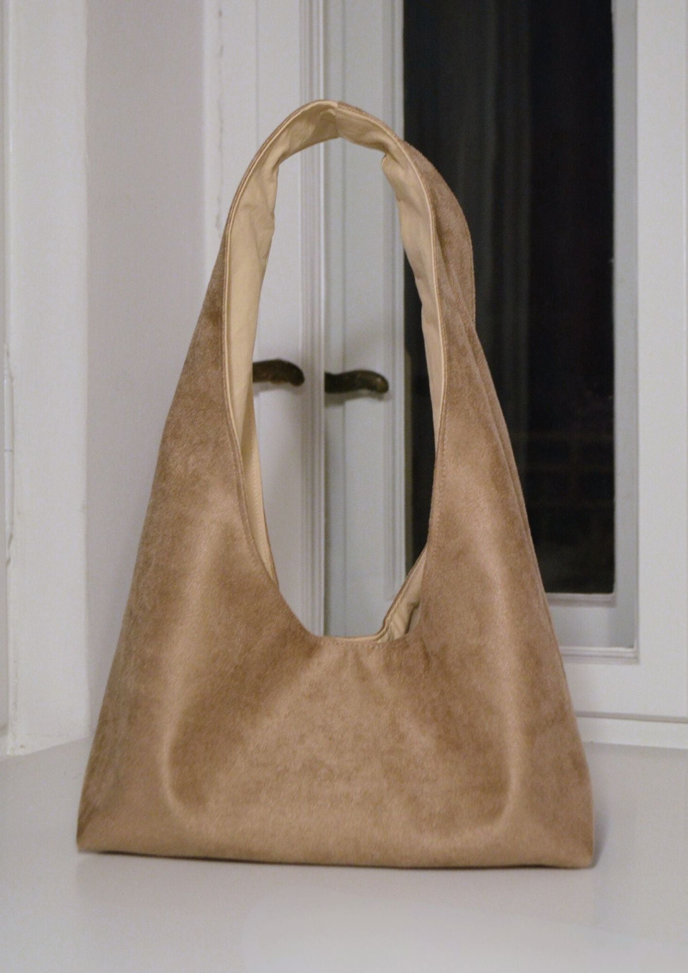 Wildlederimitat. Mini. Haselnuss.